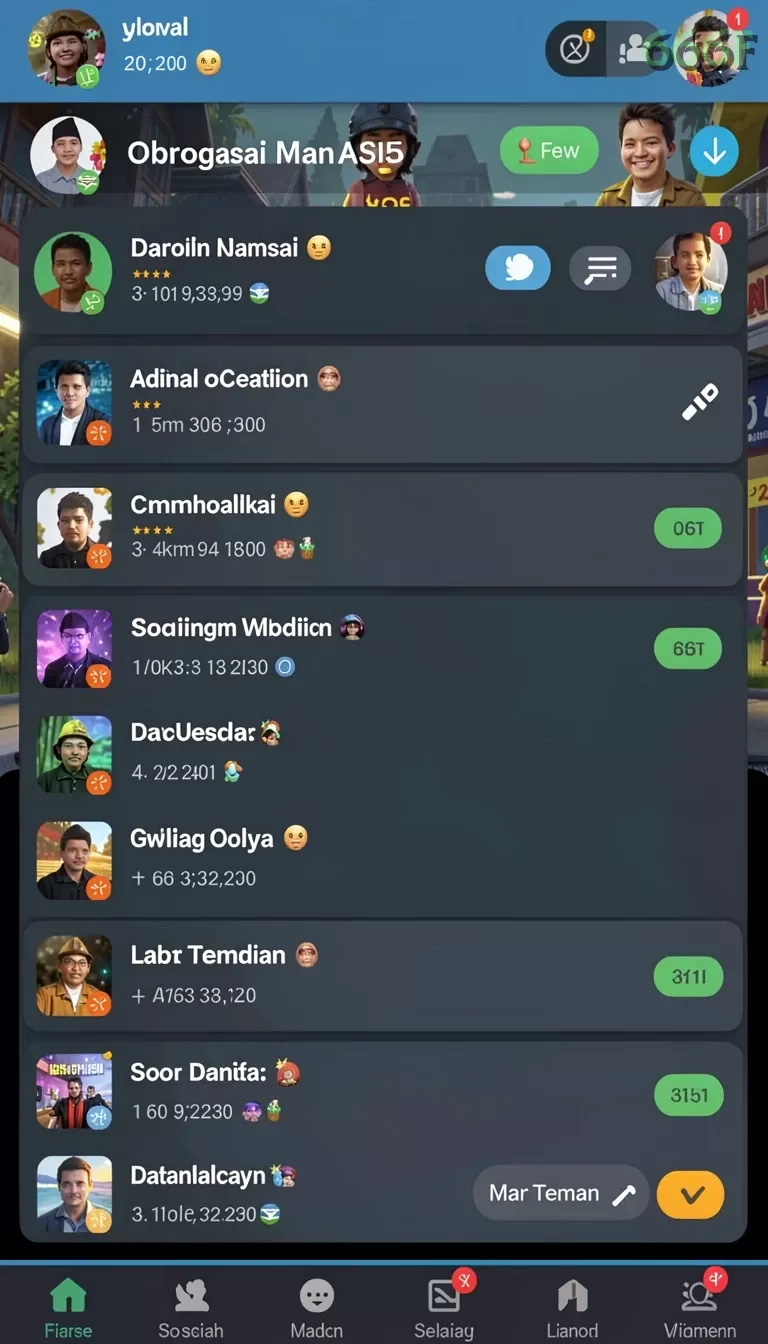 Cuplikan layar LANGIT777 — aktivitas